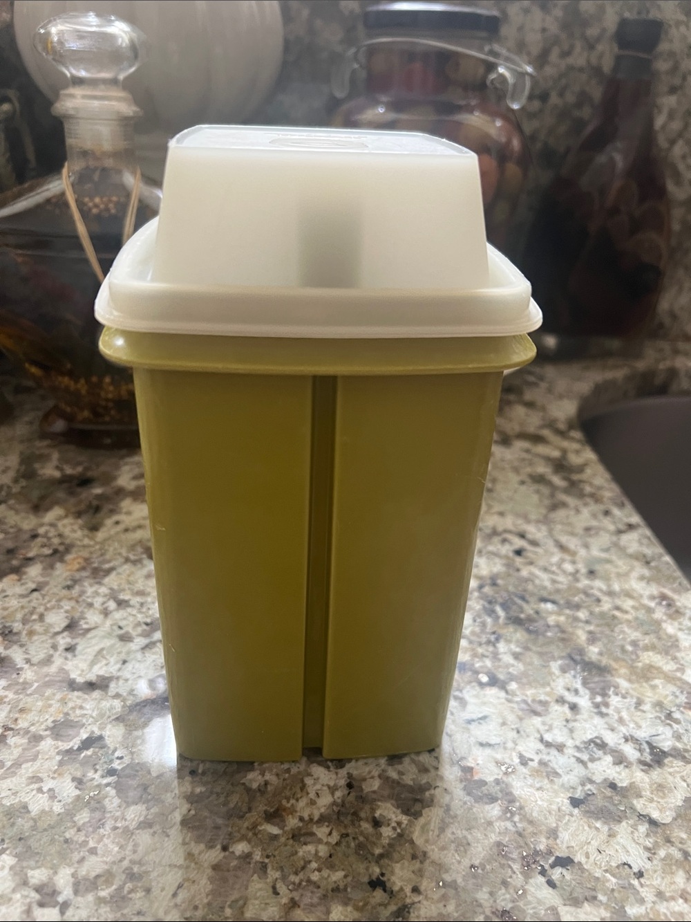Vintage 80s Tupperware Pickle, Olive, Jalapeño Storage Container Strainer & Lid